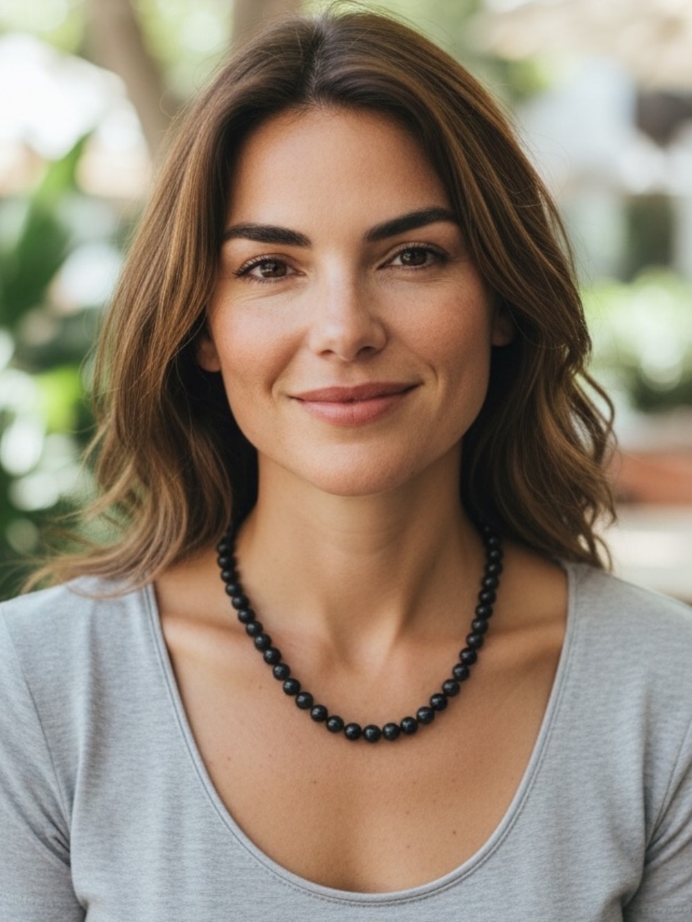 Classic Black Pearl Necklace - Women's Jewelry